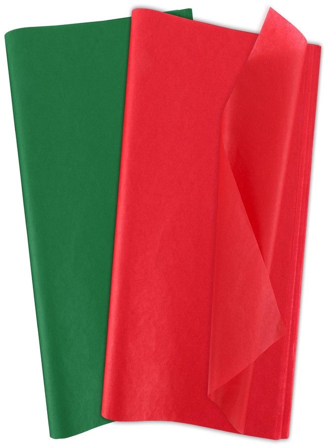 SANNIX 100 Sheets Red and Green Tissue Paper for Gift Bags, 20"X14" Christmas Tissue Paper for Holiday Party Gift Wrapping DIY Crafts Christmas Decoration - Image 1
